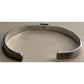 Vintage Sterling Silver Cuff Bracelet Black Inlay Minimalist Modernist 13g