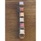 Sterling Silver Pink Shell & Stone Link Bracelet 7” WK 925 China 32.6g