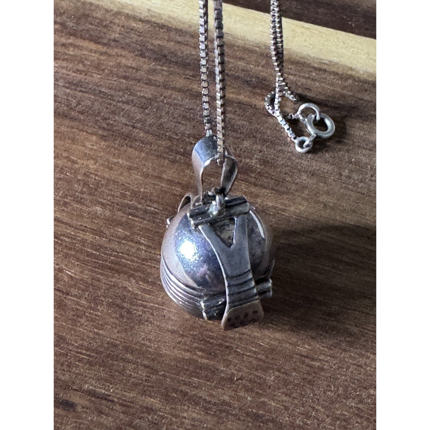 Vintage Sterling Silver 925 Expanding 4 Photo Locket Pendant on 34” Chain 19.2g
