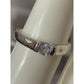 Vintage Sterling Silver 925 Signed SU Blue Topaz Flush Set Ring Size 7.5