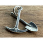 Vintage 925 Sterling Silver Crossed Pickaxe Shovel Charm