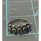 Vintage Sterling Navajo Sterling Green Turquoise Snake Eye Beaded 925 Ring Sz 6