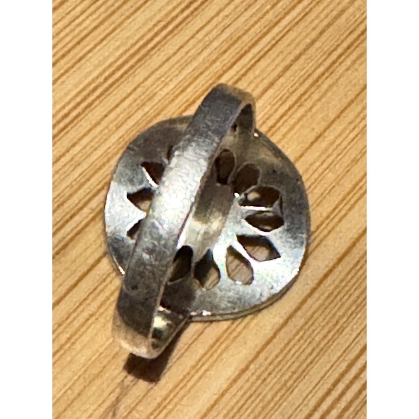 Vintage Sterling Silver Sun Face Y2K Celestial Boho Ring Size 7