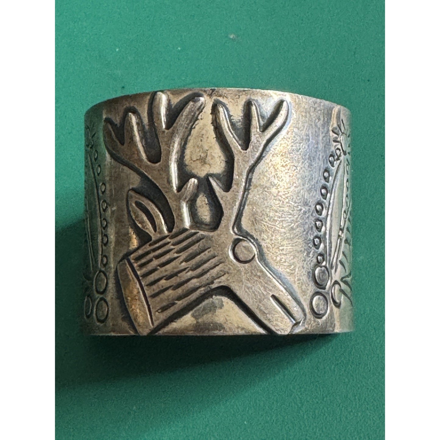 Vintage Sterling Deer Antler Barrette Signed P. Arribas Hinged Ponytail Holder