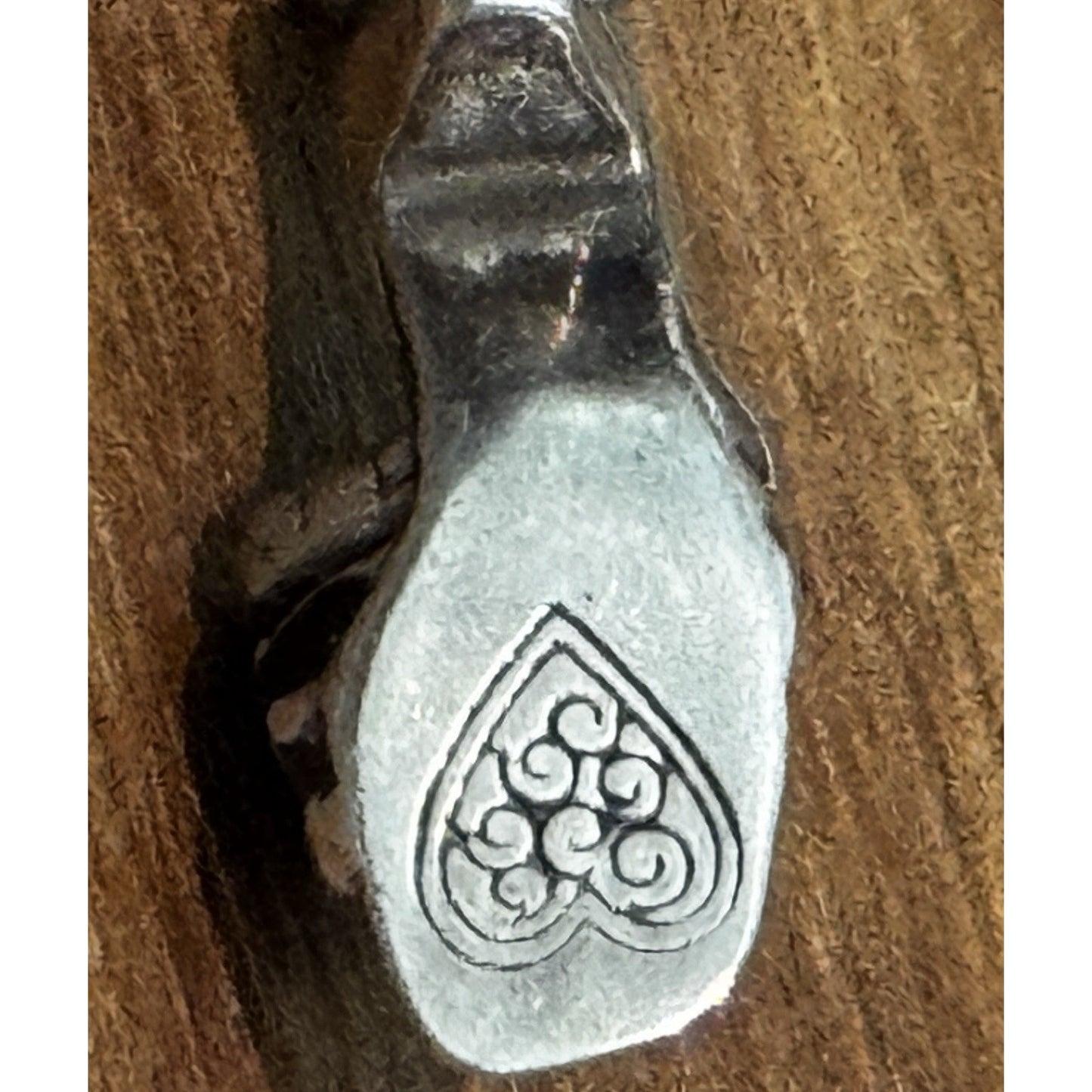 Sterling Silver 3D High Heel Sandal Shoe Charm Heart Scroll Fashion Pendant