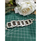 Vintage Sterling Silver Peanut Wood Jasper Bracelet 58g 7 - 8” Large Stone 925