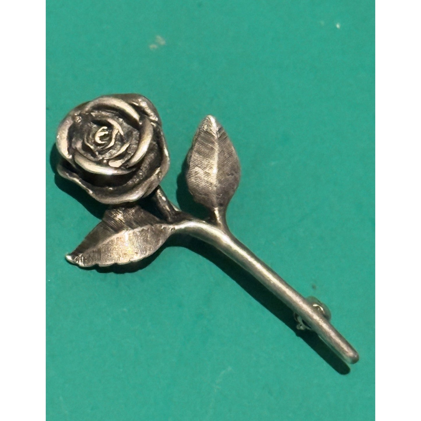 Vintage James Avery Retired Sterling Silver 925 Rose Flower Brooch Pin