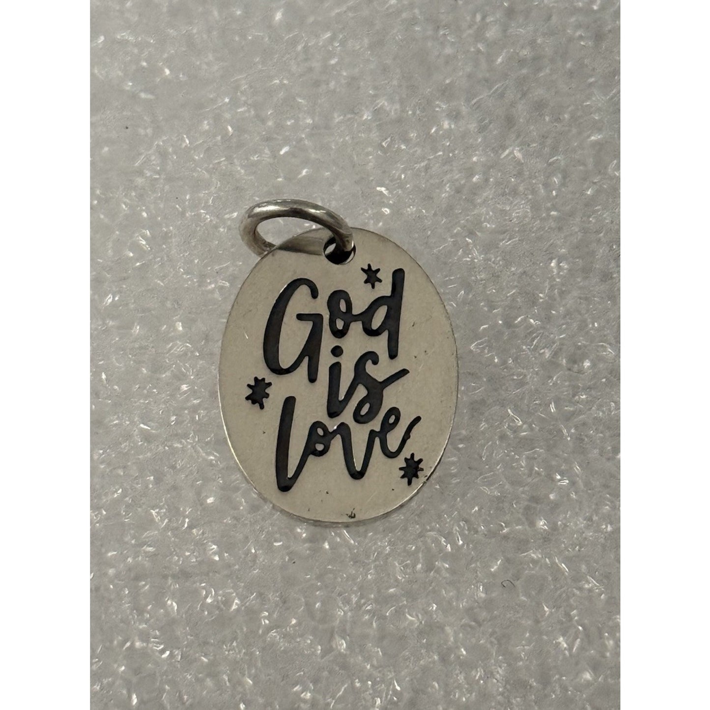 Pre owned James Avery Retired Sterling Silver God Is Love Charm