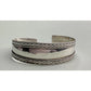 Vintage Sterling Silver Cuff Bracelet 14g Braided Rope Design Wide Open Bangle