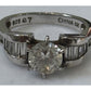 Sterling Silver CZ Engagement Wedding 925 Ring Size 7.5 Baguette Accent