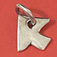 Preowned James Avery Retired Rare HTF Silver K Puffy Letter Pendant or Charm