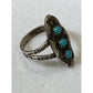 Vintage Sterling Silver Turquoise Ring Fred Harvey Style Size 5.5