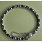 Vintage 925 Sterling Silver Blue Sapphire Tennis Bracelet 14g 7.25” Safety Chain