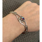 Navajo Sterling Multi Stone Inlay Cuff Bracelet Clarence Thomas C.T. 9.6g