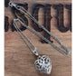 Sterling Silver Filigree Heart Pendant Necklace 925 Floral Scroll