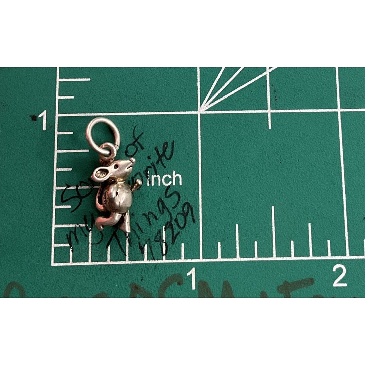 Vintage Sterling Silver Mouse Charm