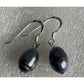 RJ Sterling Silver Dark Pearl Dangle Earrings RJ 925