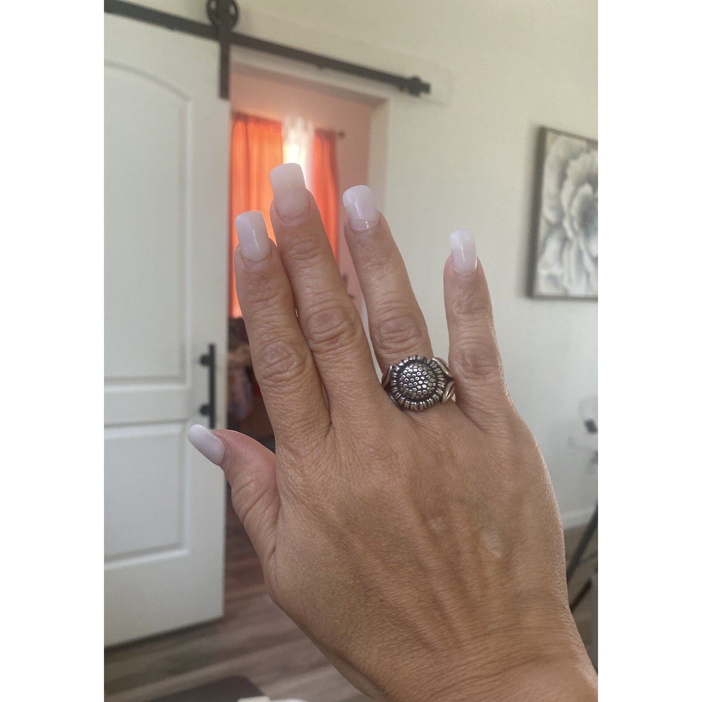 James Avery Retired Silver Sunflower Ring Size 8 Pre-Owned