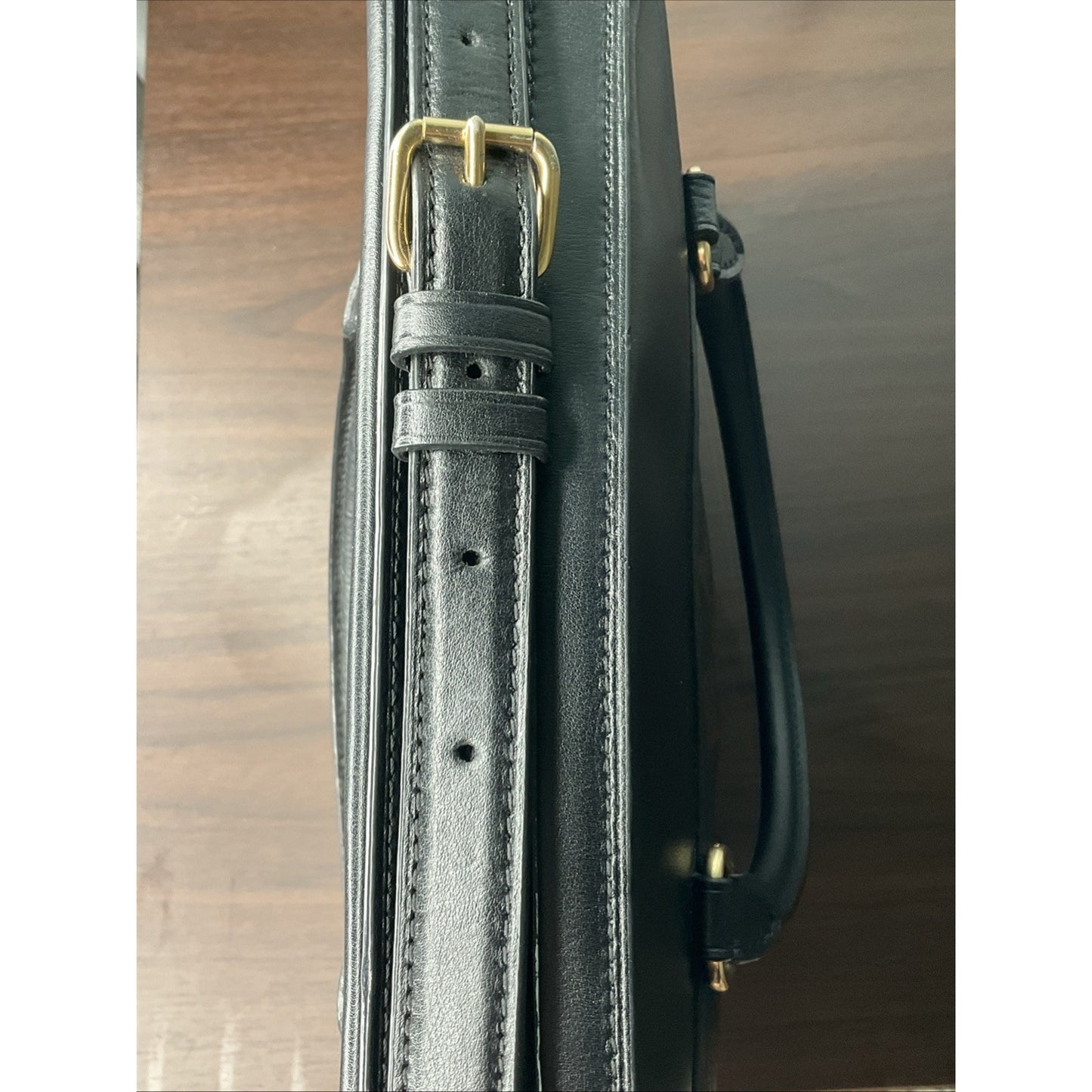 Coach Signature Padded 15" Laptop Briefcase Leather Brown/Black