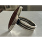 Handmade Sterling Silver Red Jasper Ring Size 7.5 Large Oval Cabochon