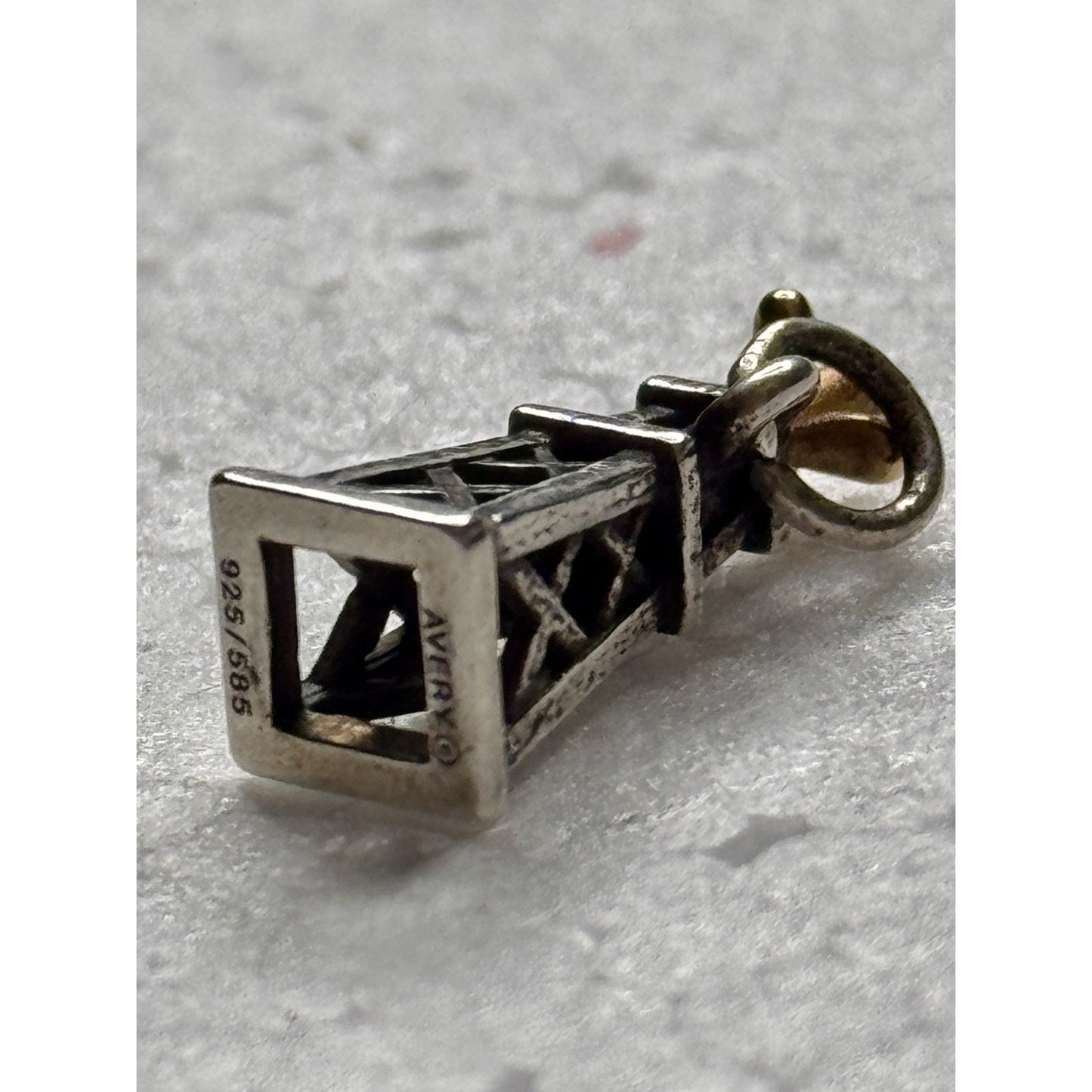 EUC James Avery Retired 14k Gold & Sterling Silver It’s A Gusher Oil Charm MINT