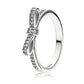 PANDORA Delicate Petite Bow w/ CZs Ring Size 7 190906CZ 925 ALE