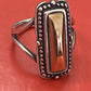 Preowned James Avery Retired Heirloom Bronze and Silver Ring Size 9