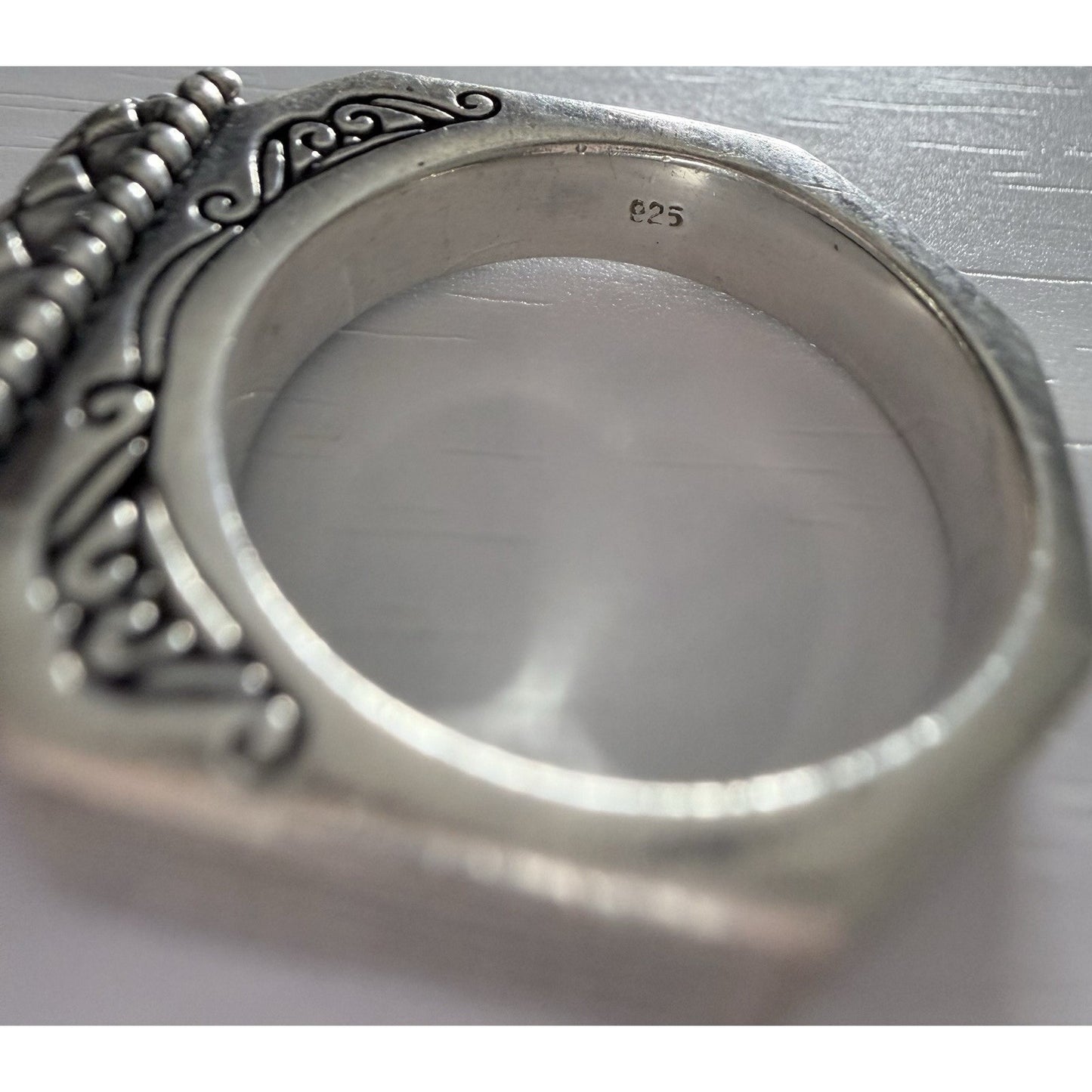 Vintage Brighton 925 Sterling Silver Woven Basket Weave Ring Statement Size 6
