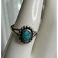 Sterling Silver Turquoise Composite Ring Size 8 Oval Southwest