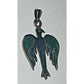 Vintage Sterling Silver Thunderbird Pendant Turquoise Chip Inlay ANT 925