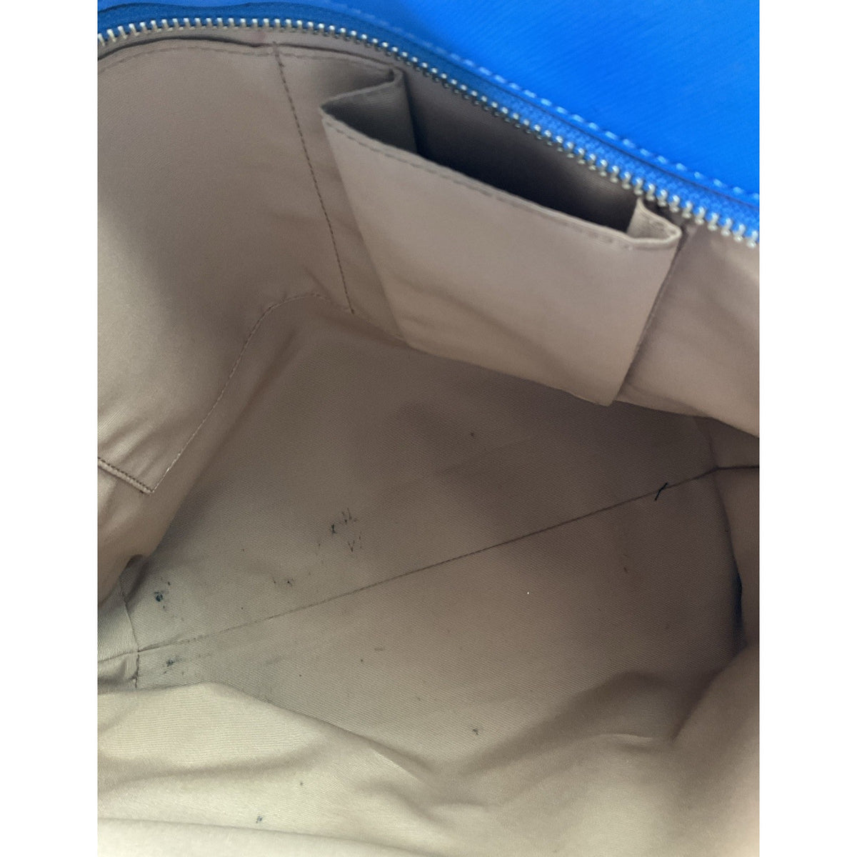 Coach Peyton Leather Cerulean Blue Zip Top Tote Bag Purse