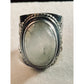 Vintage 925 Sterling Silver Natural Moonstone Statement Ring Size 8 13g Boho