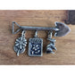 Vintage Sterling Silver Garden Charm Brooch DV 925 Shovel Rabbit Seeds Pin