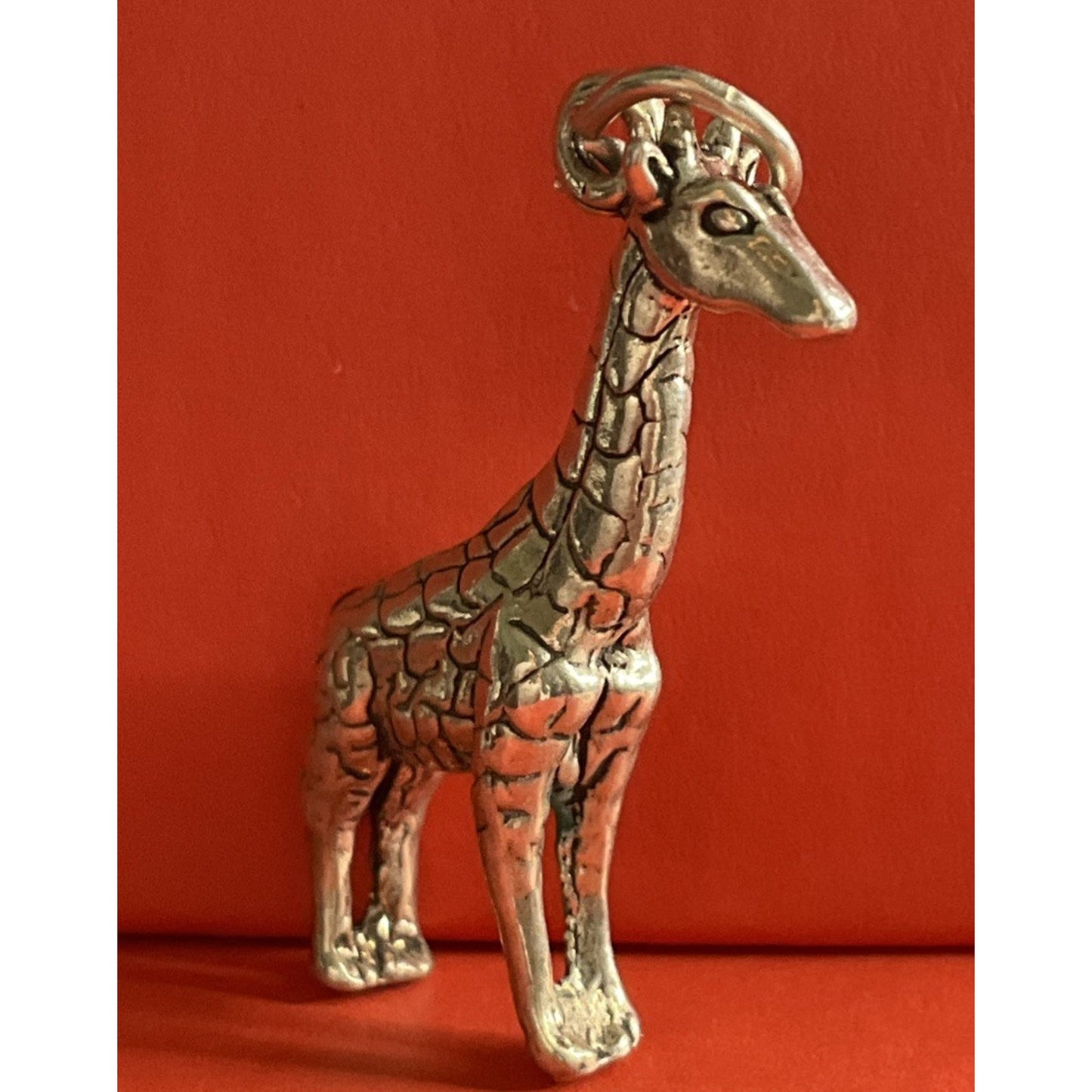 925 Sterling Silver Giraffe Charm Pendant Safari Animal Zoo Vintage Charm