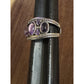 Vintage 925 Sterling Silver Amethyst Multi Stone Cabochon Ring Size 8 8.5 gr