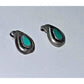 Vintage Sterling Silver Sleeping Beauty Turquoise Teardrop Stud Earrings 4g