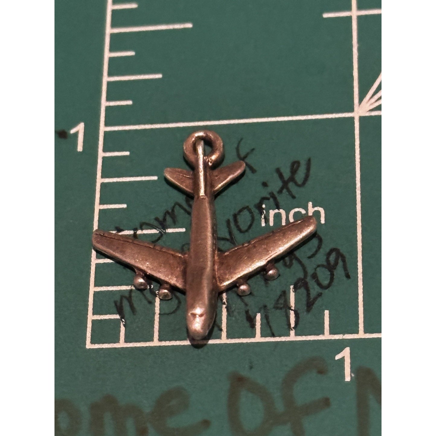 Vintage Danecraft Sterling Silver AIRPLANE Charm Pendant