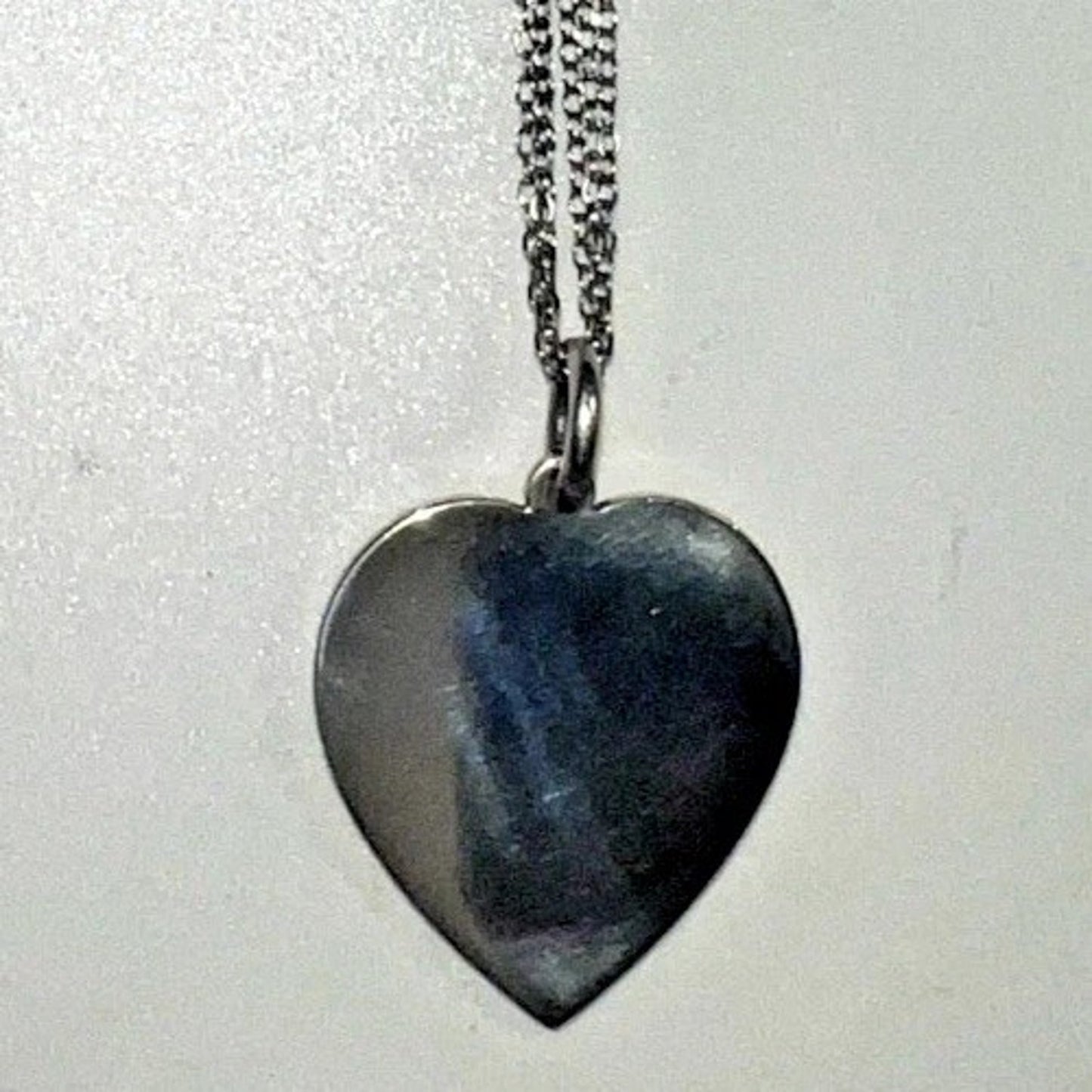 Tiffany & Co Sterling Silver Heart Pendant & 16” Necklace Chain 10g Classic