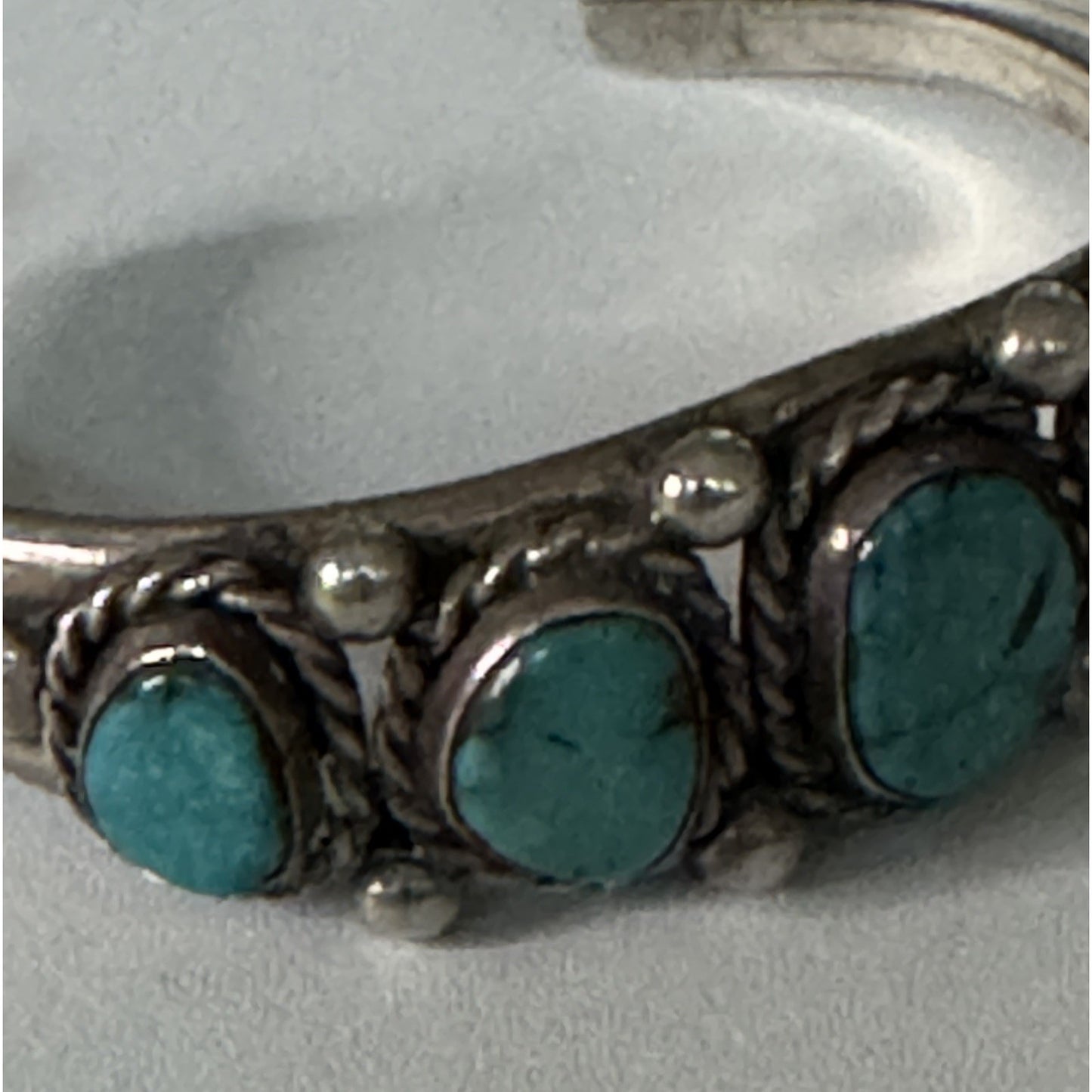 L Kaye Begay Vintage Navajo Sterling Silver Kingman Turquoise Cuff Bracelet 34g
