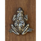 Vintage Sterling Silver Frog Brooch Pin 3D Textured 2.75” Artisan Signed 7.7 gr