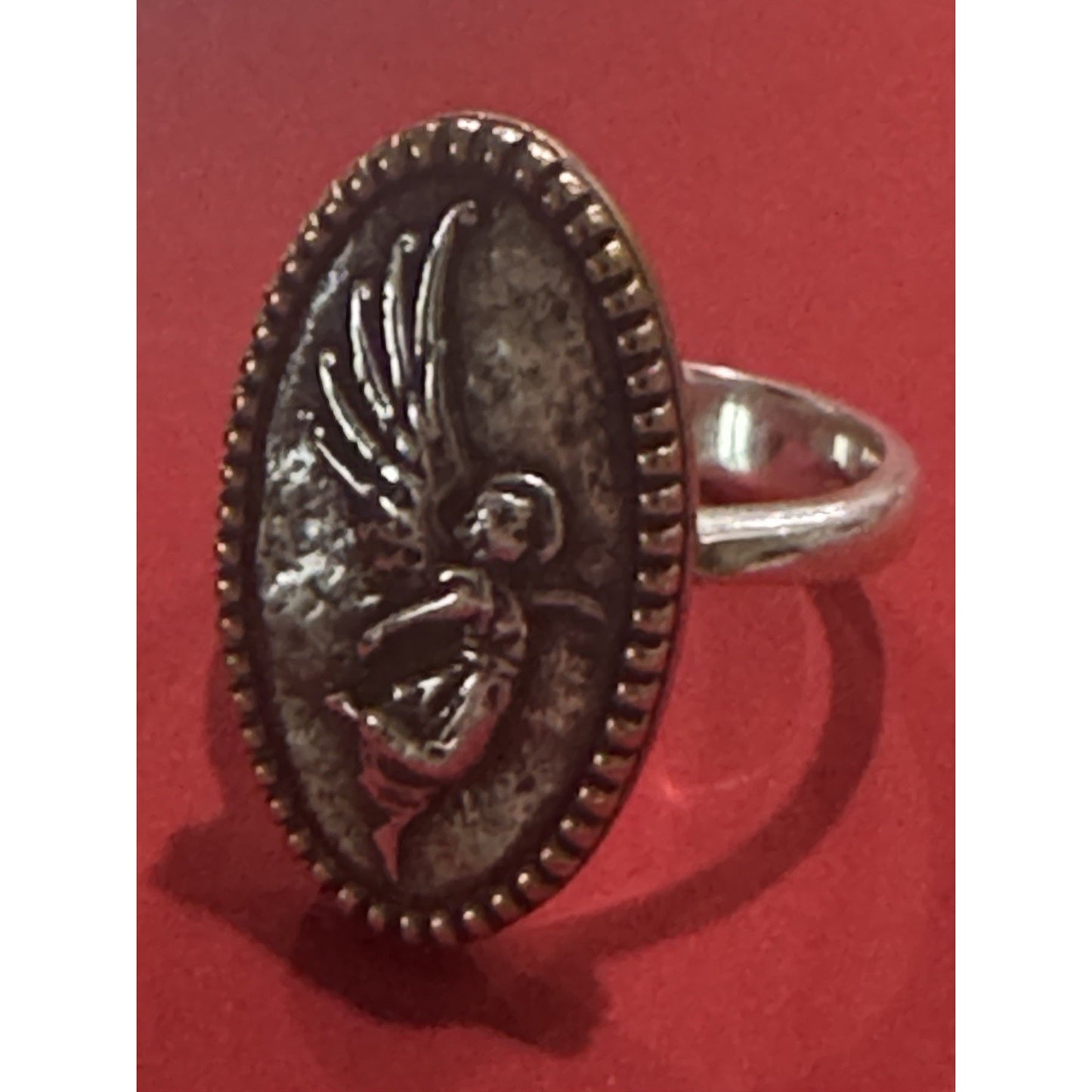 James Avery Retired Bronze & Sterling Silver Seraphina Angel Ring Size 10 Pre-Owned