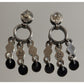 Pre owned James Avery Vintage Retired RARE Silver & Brass Chandelier Aztec Dangle Earrings