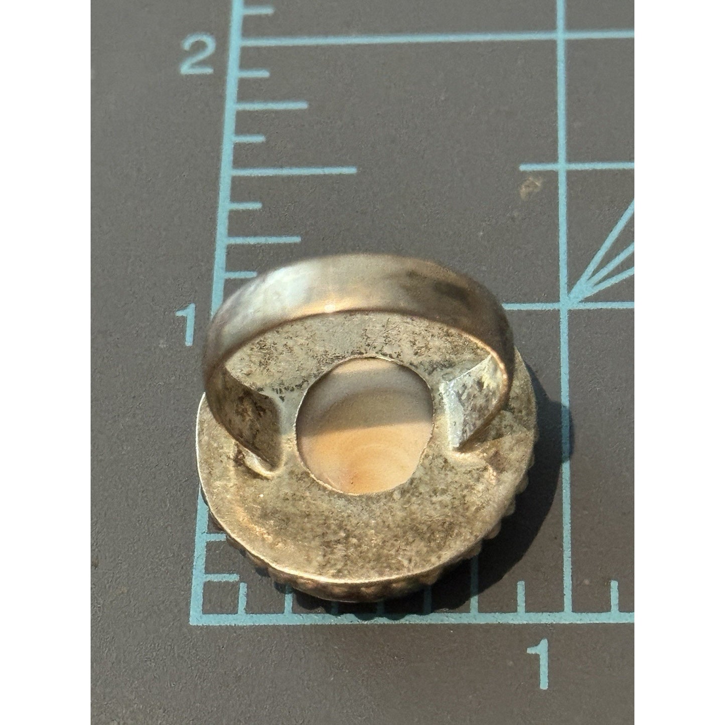 Shiva Eye Shell Pacific Cat's Eye Ring Size 8.5 Boho Beach Ring Healing Ring