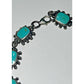 Vintage Southwestern Sterling Silver Turquoise Bracelet 925 Thailand 7¾″ 14g