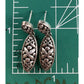 Sterling Silver Bali Style Floral Dangle Earrings 925 Boho Drop 7gr