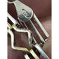 Vintage Italy 925 Sterling Silver And Gold Two Tone Geometric Link Bracelet 7.5”