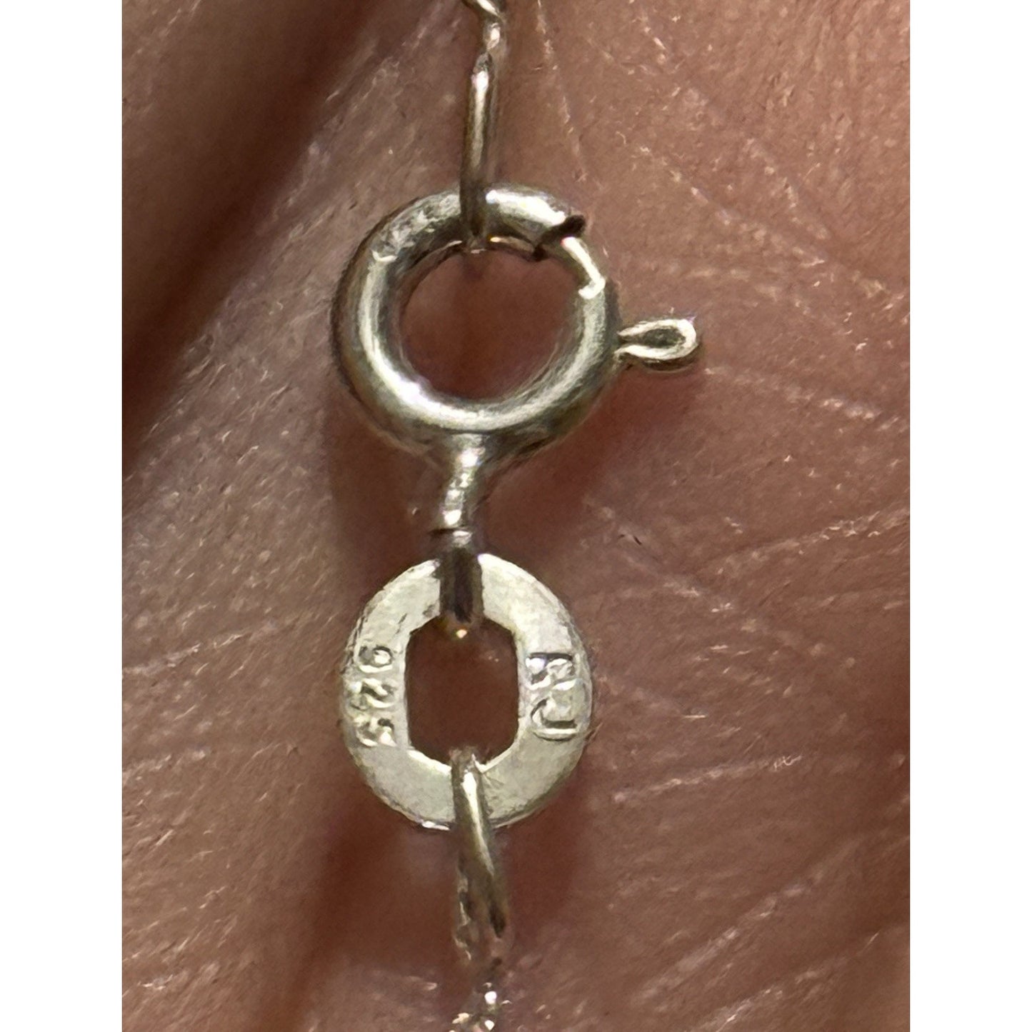 Genuine 10mm Pearl CZ Teardrop Necklace RJ 925 Sterling Silver 17”