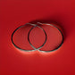 Editoral Hammered Hoop Earrings – – 925 Sterling Silver 1.75” - 6g