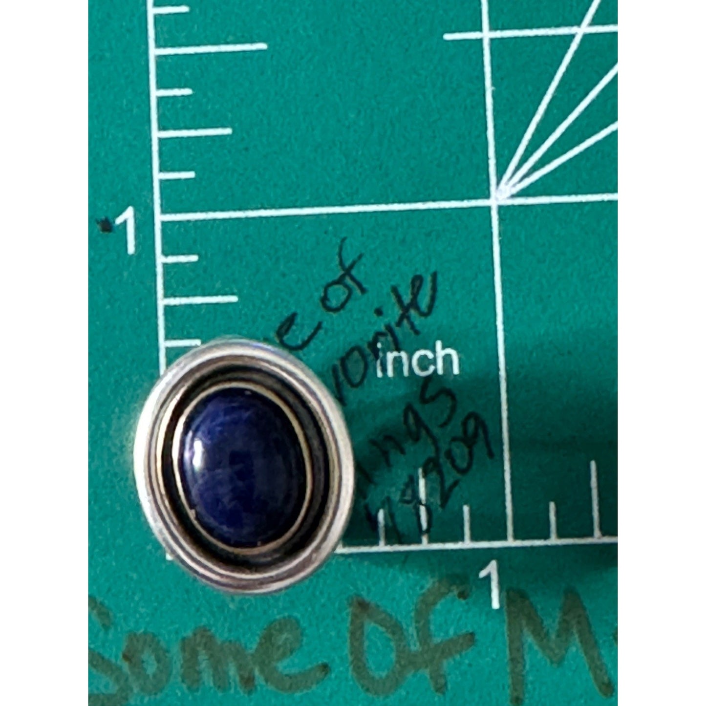 Pre Owned James Avery Retired RARE Sterling Silver And 14k Gold Oval Sodalite Earrings