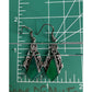Vintage Green Onyx Art Nouveau Vines Sterling Silver Earrings